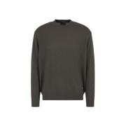 Emporio Armani Chimera Ull Crew-neck Sweater Gray, Herr