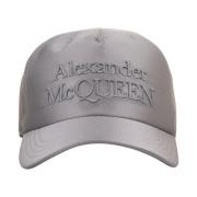 Alexander McQueen Grå Sidens Baseballkeps Gray, Herr