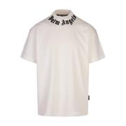 Palm Angels Vit Bomull Logo T-shirt White, Herr