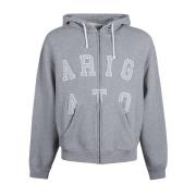 Axel Arigato Grå Zip Hoodie Sweatshirt Aw24 Gray, Herr