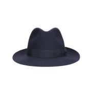 Borsalino Blå Medium Brätte Alessandria Hatt Blue, Herr