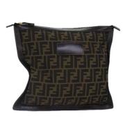 Fendi Vintage Pre-owned Canvas kuvertvskor Brown, Dam