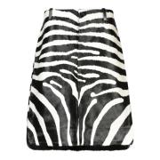 Jacquemus Zebra Print Svart Läderkjol Black, Dam