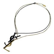 Yves Saint Laurent Vintage Pre-owned Metall halsband Yellow, Dam