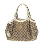 Gucci Vintage Pre-owned Canvas gucci-vskor Beige, Dam