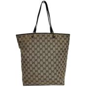 Gucci Vintage Pre-owned Canvas gucci-vskor Beige, Dam