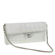 Chanel Vintage Pre-owned Nylon axelremsvskor Gray, Dam