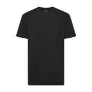 Billionaire Casual Bomull T-shirt i Blå Black, Herr