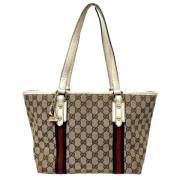 Gucci Vintage Pre-owned Canvas gucci-vskor Beige, Dam