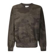 Aries Bomull Crew Neck Sweatshirt Green, Dam