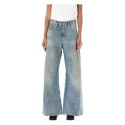 MM6 Maison Margiela Blå Sand Aw23 Wide-Leg Jeans Blue, Dam