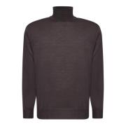 Canali Lyxigt Brun Stickatplagg Aw24 Brown, Herr