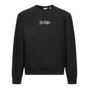 Burberry Svart Sweatshirt Klassisk Crew Neck Black, Herr