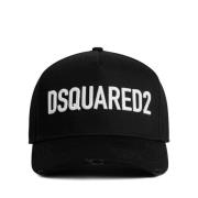 Dsquared2 Svart Bomullsstilig Hatt Black, Herr