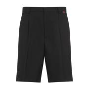 Gucci Wool Blend Twill Short Black, Herr