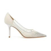 Jimmy Choo Kristall Mesh Love Pumps White, Dam