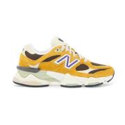 New Balance Mesh och Mocka Sneakers Yellow, Dam