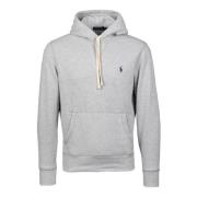 Ralph Lauren Grå Polo Hoodie med Broderad Logotyp Gray, Herr