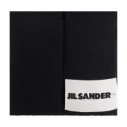 Jil Sander Halsduk med logotyp Black, Dam