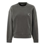 Carhartt Wip Bomull Crew Neck Logo Sweatshirt Gray, Dam