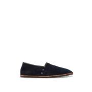 Brunello Cucinelli Mocka Espadrillos med Tygfoder Blue, Herr