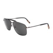 Ermenegildo Zegna Grå Metall Acetat Solglasögon Ez0160-D/S Gray, Herr