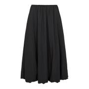 RUE de Femme Svart Ballongkjol Elegant Midi Längd Black, Dam