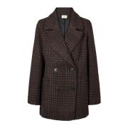 Heartmade Elegant Joan Blazer Jacka Check Brown, Dam