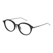 Thom Browne Svarta Optiska Glasögon Rund Stil Black, Unisex