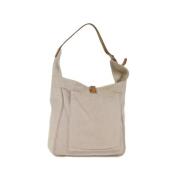 Hermès Vintage Pre-owned Canvas handvskor Beige, Dam