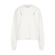 Iceberg Rundhalsad sweatshirt med dekorativa dragkedjor Beige, Dam