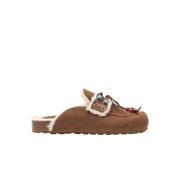 Scarosso Gita platta sandaler Beige, Dam