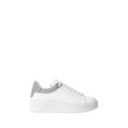 Gaëlle Paris Silver Mode Sneakers Stilfull och Elegant White, Dam