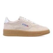 Autry Mocka Läder Låg Topp Sneakers Beige, Dam