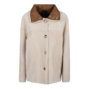 Blancha Shearling Jacka för Stiliga Outfits Beige, Dam