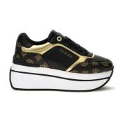 Guess Kvinnors Camrio Platform Sneakers Black, Dam