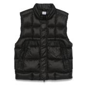 C.p. Company Svart Vadderad Ärmlös Gilet Kappa Black, Herr