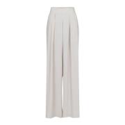 Neo Noir Wide Trousers Beige, Dam