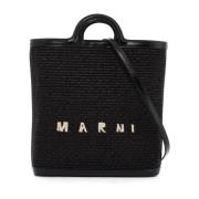 Marni Tropicalia Broderad Handväska med Läderdetaljer Black, Dam