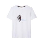 PS By Paul Smith Bulldog Grafisk T-shirt - Vit White, Herr