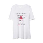 Zadig & Voltaire Vit Lördag T-Shirt White, Herr