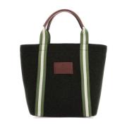 Anya Hindmarch Stilren ullfilt toteväska Black, Dam