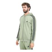 Adidas Essentials Fleece 3 Stripes Sweater Green, Herr