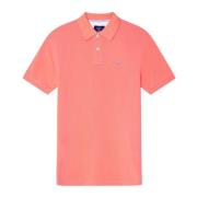 Hackett Korall Slim Fit Logo Polo Skjorta Red, Herr