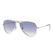 Ray-Ban Junior Aviator Solglasögon Silver Blå Gradient Gray, Unisex