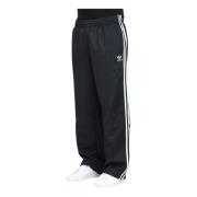 Adidas Originals Svarta Sportiga Baggy Fit Firebird Byxor Black, Herr