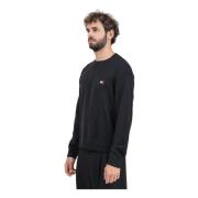 Tommy Jeans Svart Crewneck Tröja för Män Black, Herr