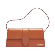 Jacquemus Brun Läder Axelväska Brown, Dam