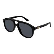 Gucci Svart/Grå Solglasögon Gg1320S Black, Herr