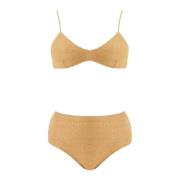 Oseree Lumière High-Waisted Bikini Set Yellow, Dam